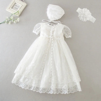 New Infant Dress Newborn Clothes Baby Christening Princess Party Dresses For Baby Girls Kids 1 Year Birthday Christmas 3 12 24M