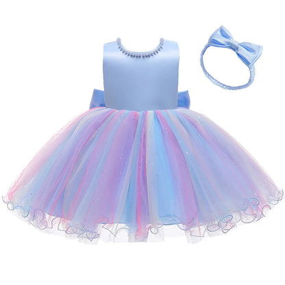 2024 Newborn Dress For Girls Kids Baptism Dresses Baby Girls 1st Birthday Wedding Princess Dress For Bridesmaids Infant Vestidos