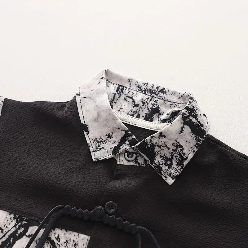 Summer Children Boys National style children's clothes shirt Shorts 2pcs/Set Toddler Fashion Clothing Tracksuit 1 2 3 4 5 Years