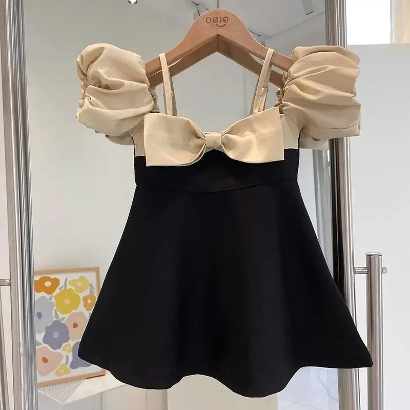 New Girls Summer Dress Fashion Bow Birthday Party Princess Dresses Clothing