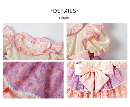 Spanish Girls Dress Baby Girls Party Dress for Kids Girl  Kids Dresses for Girls Prom Dresses Flower Girl Dresses for Weddings