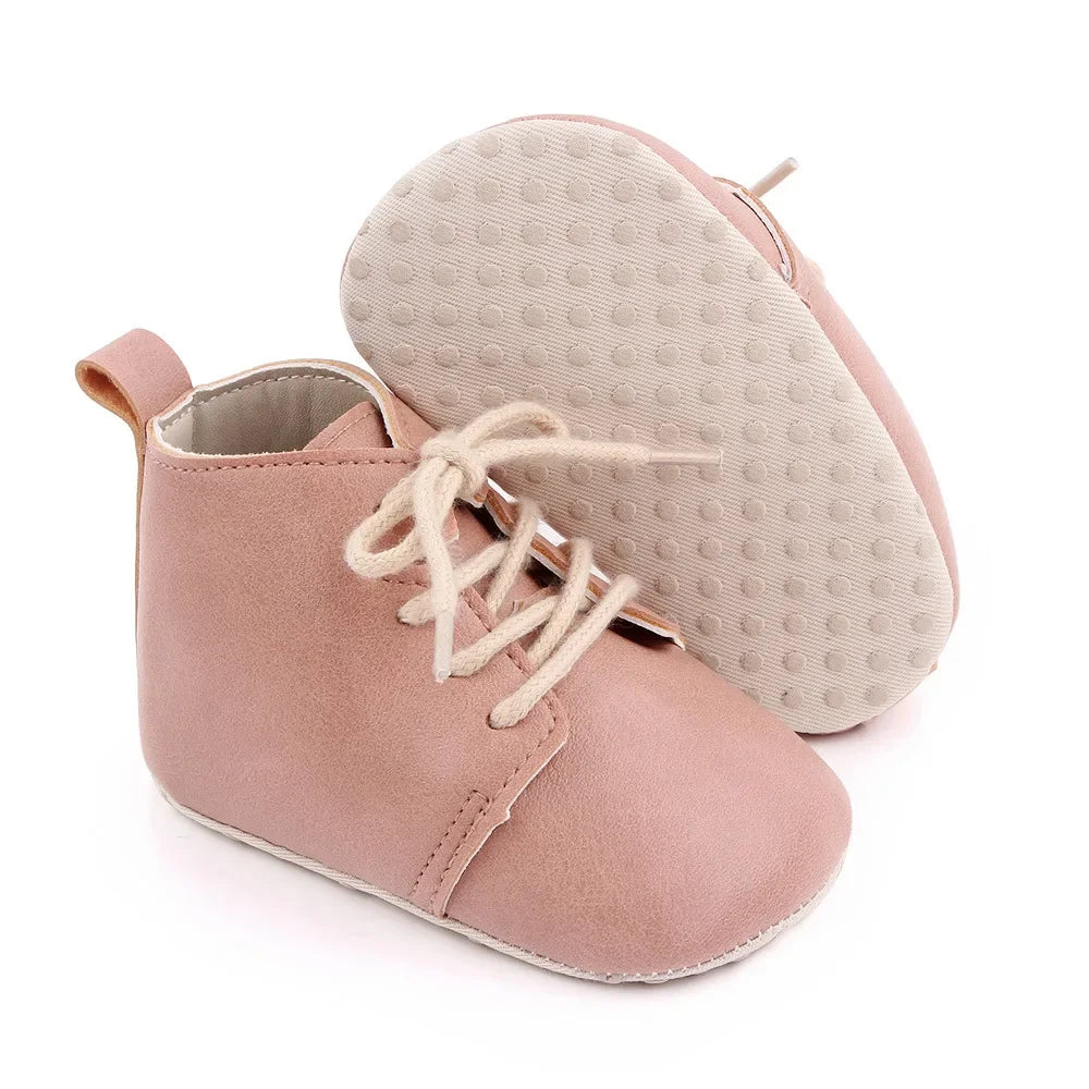 Newborn Baby Shoes Casual Baby Girl Boy PU Leather Infant Toddler Non Slip Soft Sole Sports Shoes First Walker Sneakers
