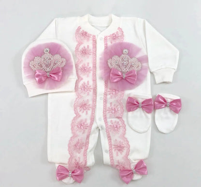 Newborn Boys Romper Clothes Formal Suit 4 Piece Vest Pants and Tie Dresswear Suit Set Welcome Home 40suyi days Celebrity outfit