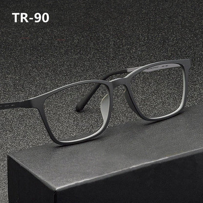 Ultralight Black Reading Glasses For Men TR90 Metal Prescription Glasses Blue Light Blcoking