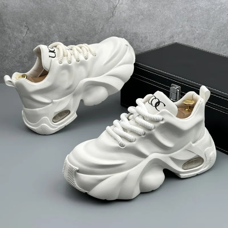 Men Shoes Designer Luxury Casual Sneakers Breathable Platform Shoes for Men Fashion Height Increasing Comfortable Non-slip Shoes   (Available)