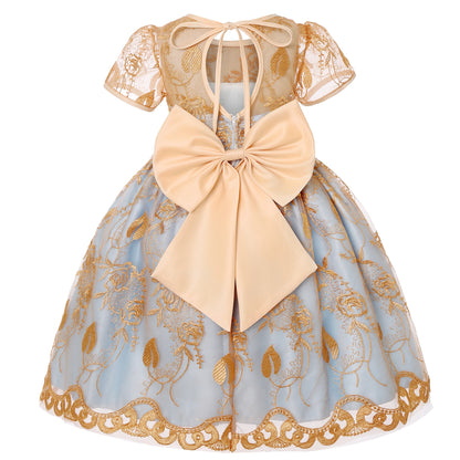2025 Foreign Trade New Dress dress girl dress flower children Shaggy dress girl dress festival clothing ins