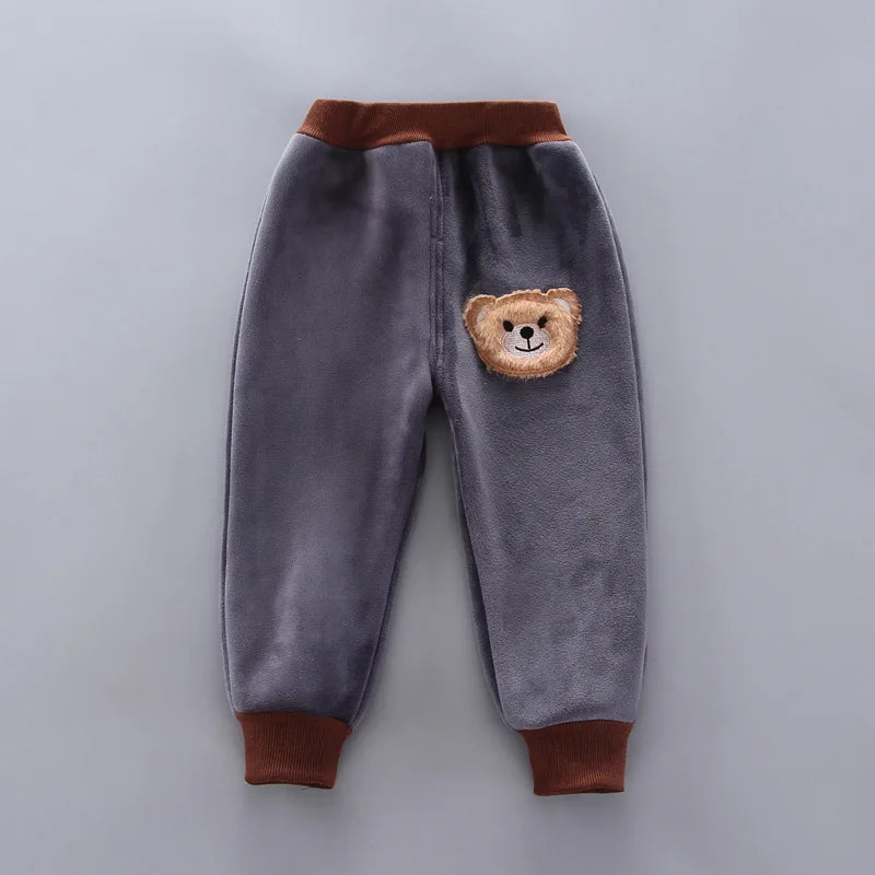 Winter Baby Boys Clothing Sets 2024 Cartoon Toddler Boys Girls Warm Hooded Coats Pants Suit Kids Thick Tracksuit Clothes Set (Stock)