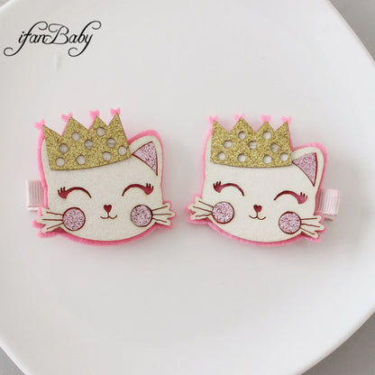 Cute Girl Accessories Baby Toddler First Hair Clip Cartoon Pins Kids Children Flower Clip