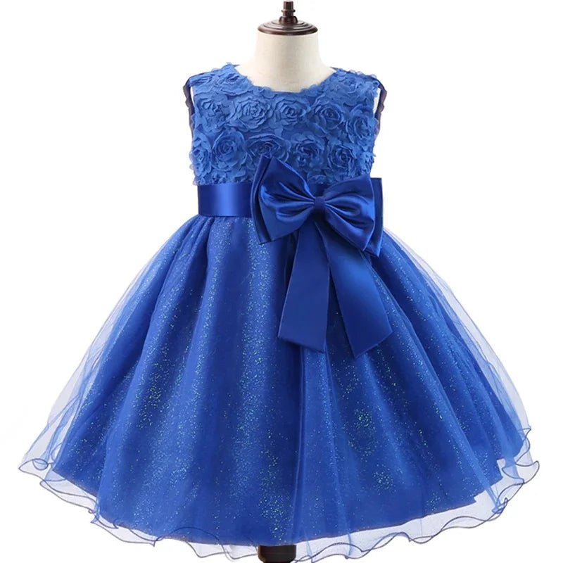 Girl Flower Princess Dress Kids Summer Gown Dresses For 1-12 Year Girls Wedding Birthday Party Clothing Children Prom Costume