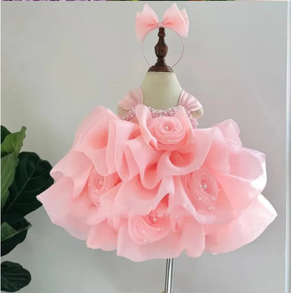 Baby Girl or Boy's Flower Princess Dress Birthday Party Formal Wedding Flower Princess Banquet