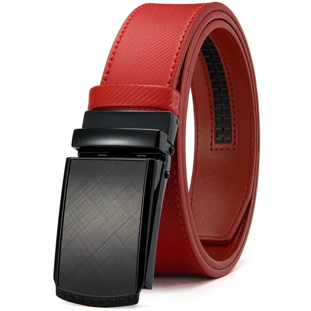 DOOPAI New Mens Belt Hollow Automatic Mens Belt Genuine Leather Luxury Belt  For Men Belt Male Strap Male Metal Automatic Buckle