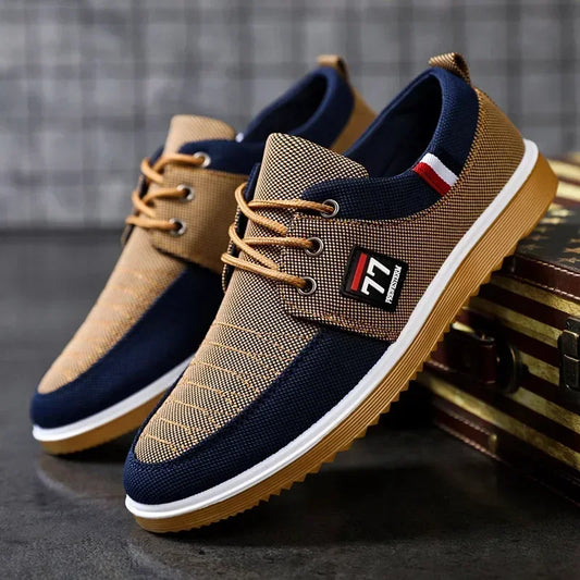 Sneakers Shoes for Men Canvas Shoes Breathable Beef Tendon Bottom Casual Vulcanized Shoes Work Footwear Tenis Masculino2024 (Available)