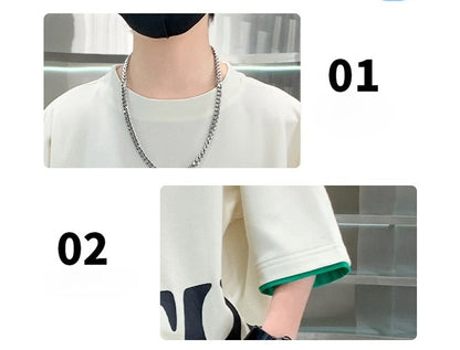 Boys Summer Letter Print Tee Shorts Two Piece Set New Big Kids Casual Wear Outfit Everyday Wear Simple Style Matching Children
