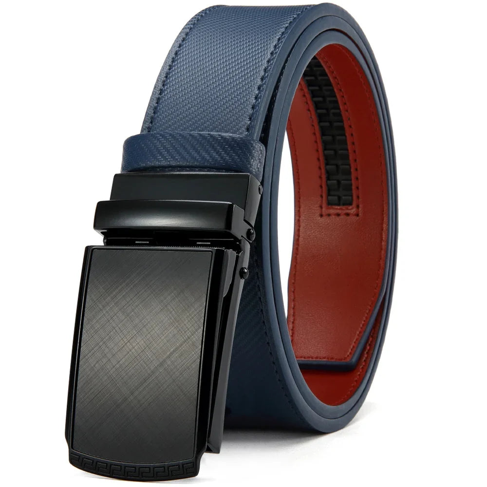 DOOPAI New Mens Belt Hollow Automatic Mens Belt Genuine Leather Luxury Belt  For Men Belt Male Strap Male Metal Automatic Buckle
