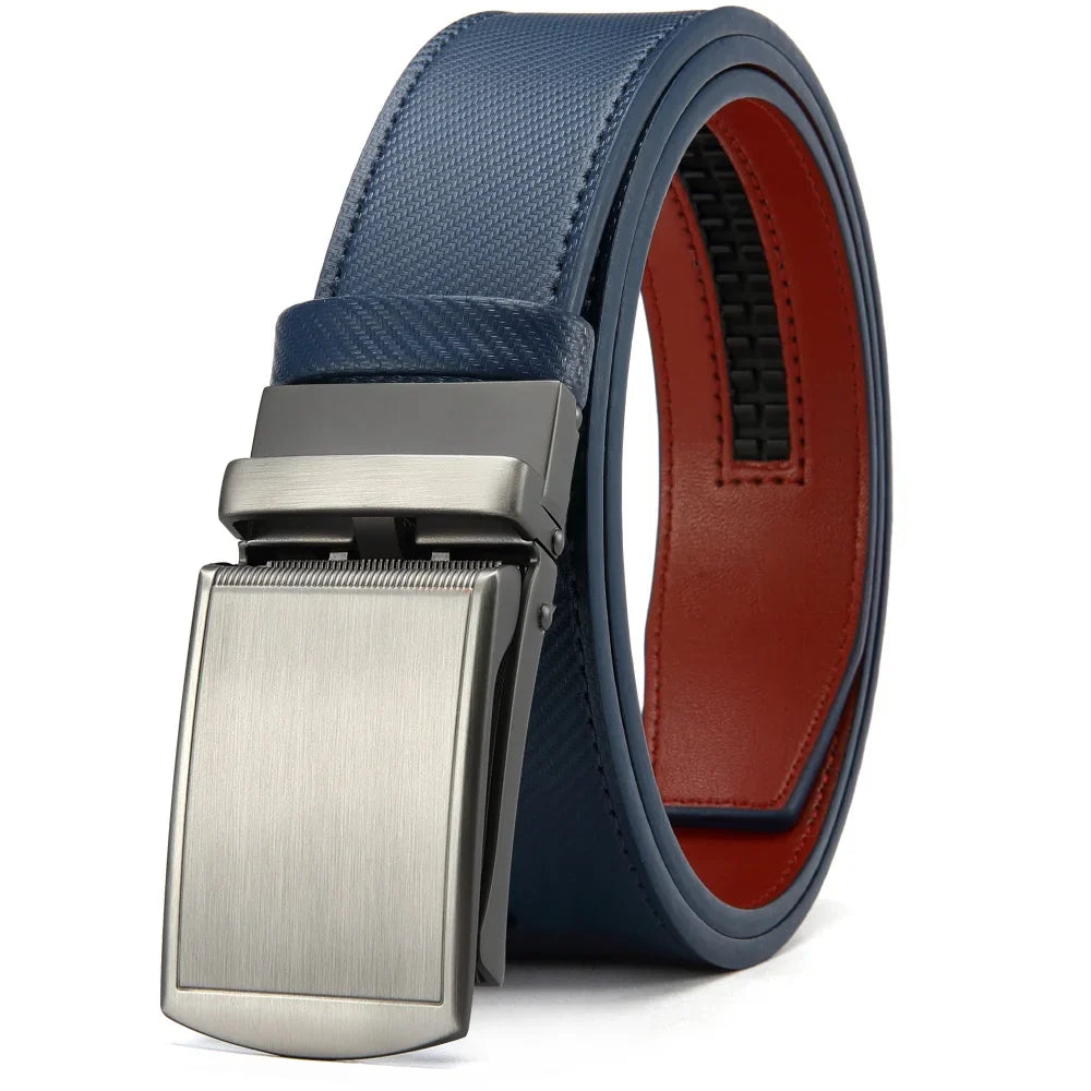 DOOPAI New Mens Belt Hollow Automatic Mens Belt Genuine Leather Luxury Belt  For Men Belt Male Strap Male Metal Automatic Buckle