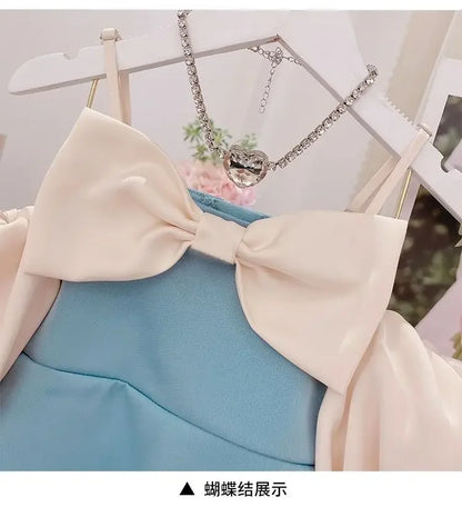 New Girls Summer Dress Fashion Bow Birthday Party Princess Dresses Clothing