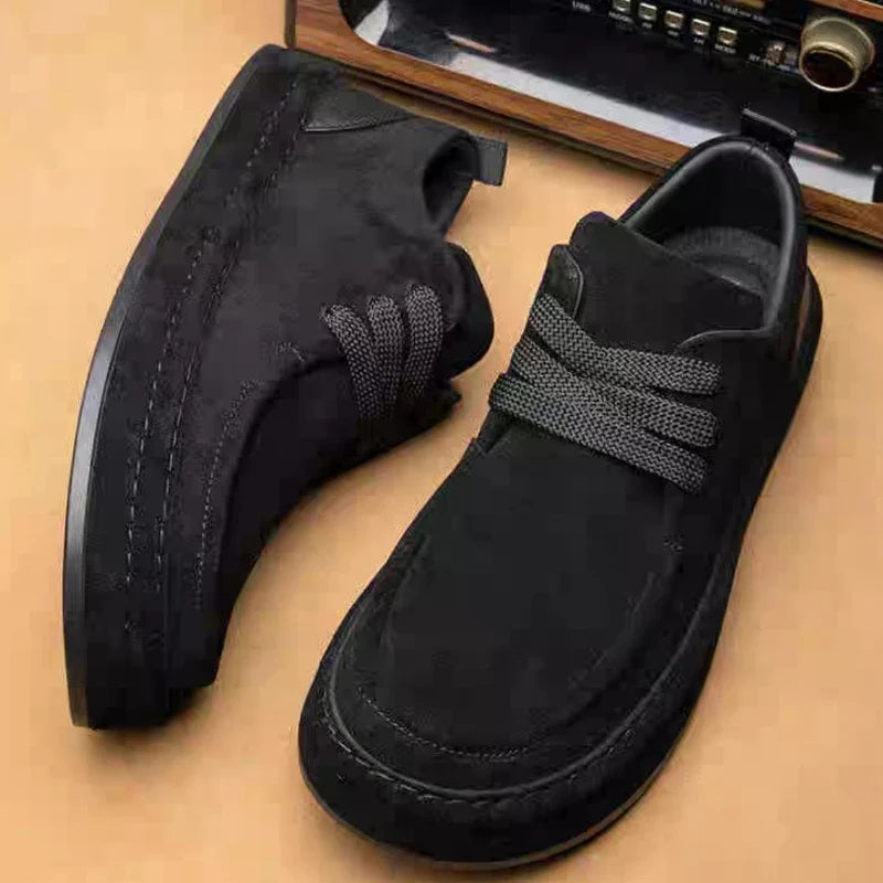 Men's Shoes Are Fashionable Brown Casual Shoes Made of Durable Suede Material Comfortable Walking Shoes Suitable for Daily Wear (Available)