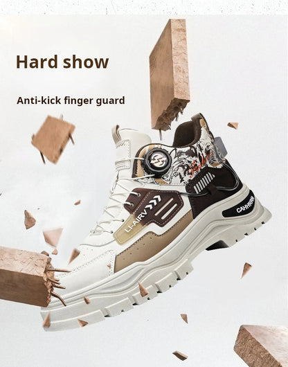 Men's Casual Outdoor Boots Fall Breathable Trendy Versatile Leisure Knob Board Shoes Anti-slip Riding Fashion Sneakers  (Available)
