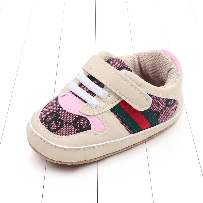 Newborn Infant Girls and Boys Sneakers Recreational Baptism Non-Slip Walking Shoes Fashionable 0-18M Casual Sports Shoes