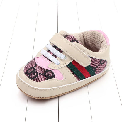 Newborn Infant Girls and Boys Sneakers Recreational Baptism Non-Slip Walking Shoes Fashionable 0-18M Casual Sports Shoes