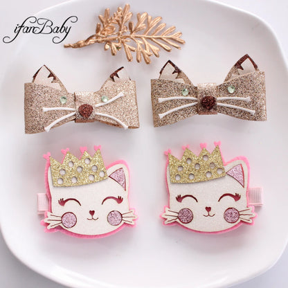 Cute Girl Accessories Baby Toddler First Hair Clip Cartoon Pins Kids Children Flower Clip