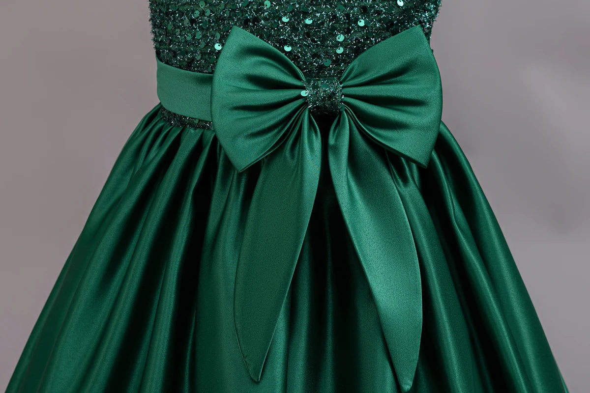 Girl Black Gown Girls Fly Sleeveless Dress Children Wedding Evening Birthday Party Princess Dresses For Children Girls