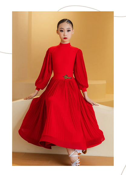 Girl New modern dance dress, girls' ballroom dance, waltz, high-end professional social dance, large skirt performance dress