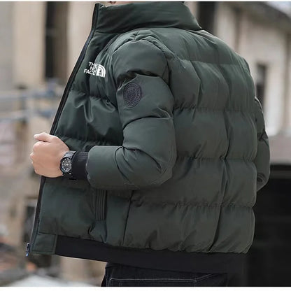 Winter Jacket Men Stand Collar Warm Down Jacket Street Fashion Casual Brand Men's Parka North Coat (Stock)