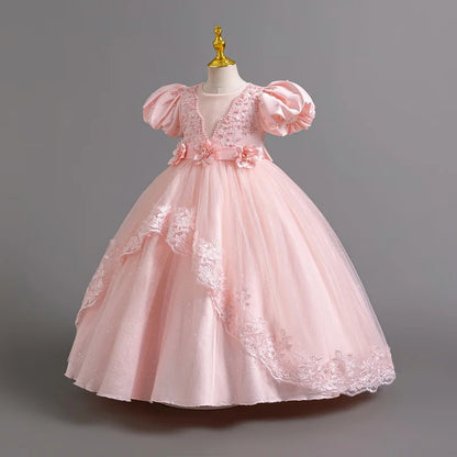 New Gorgeous Girls Party Dress Opening Ceremony Clothing Halloween Performance Dance Princess Skirt 4-12T Christmas dress