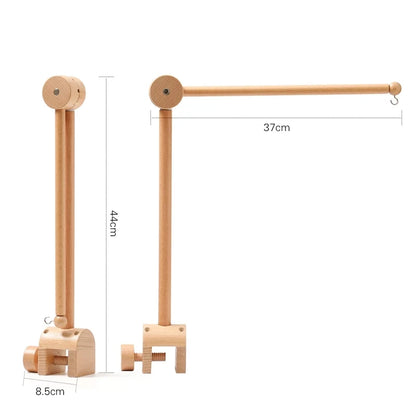 Revolving Music Box For Newborns Baby Crib Imitation Wood Color Hanging Rattle Baby Soothing Musical Toys 0-12 Months Baby Gift