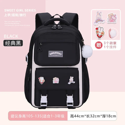 New Anti-splashing High-quality Middle High School Student Schoolbag Girls Large-capacity Burden-reducing Children's Backpack