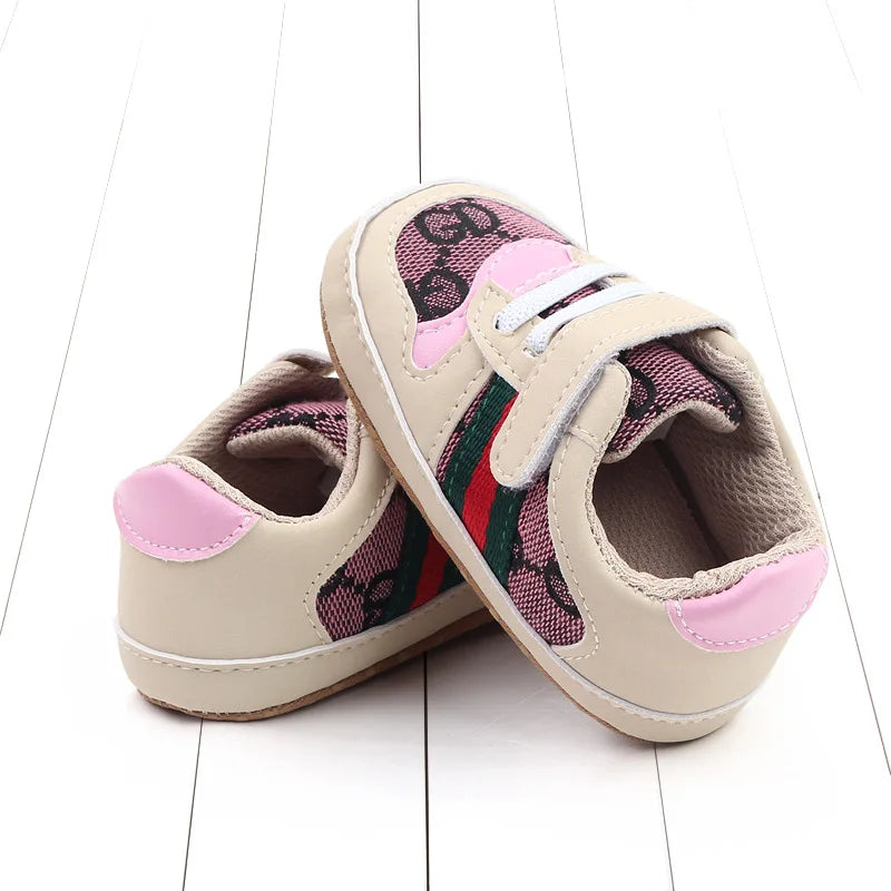 Newborn Infant Girls and Boys Sneakers Recreational Baptism Non-Slip Walking Shoes Fashionable 0-18M Casual Sports Shoes