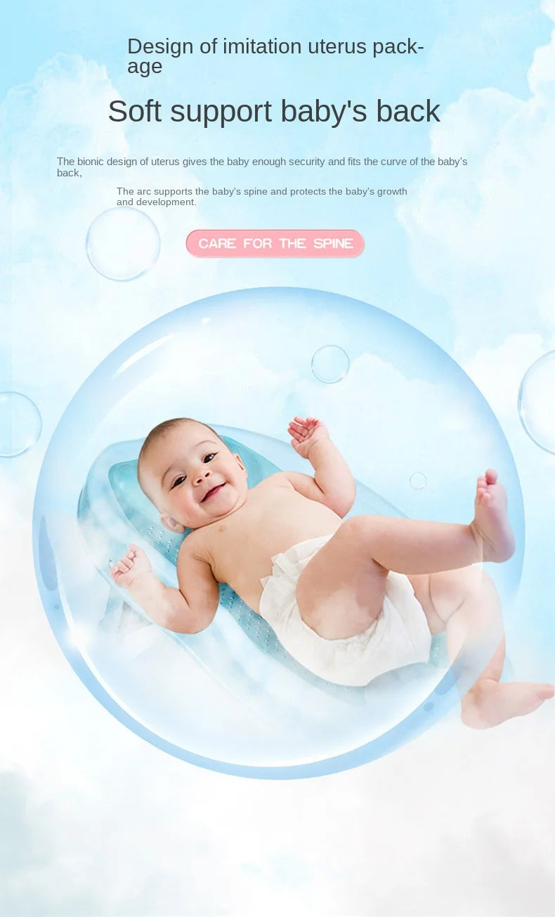 Newborn Adjustable Bath Net Seat Cushion Anti-slip Baby Bath Net Mat Children Shower Net Universal Bath Bed Holder