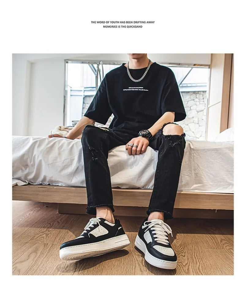 Men's Shoes Classic Black White Sneakers Fashion Tenis Training Shoes for Men Youth Student Sports Running Shoe New Casual Shoes