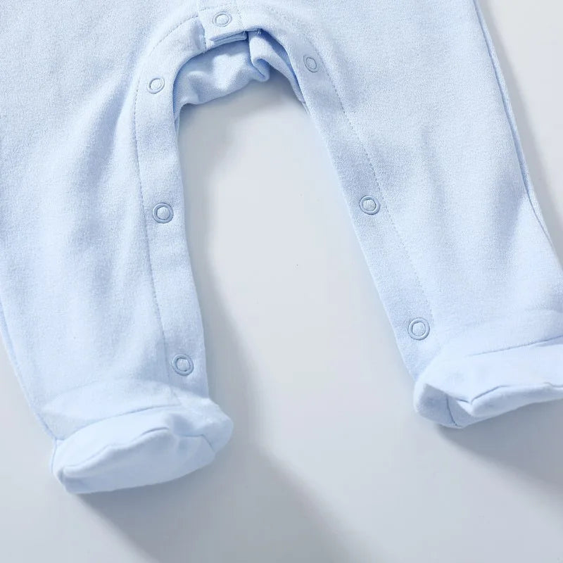 Newborn Baby boys Clothes Cotton solid Print Baby girls Jumpsuit Long Sleeve kids Clothing