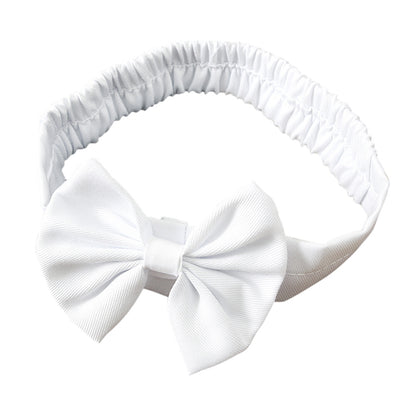 0-24 Months Newborn Infant Baby Girls Dress White Princess Lace Bowknot Sleeveless Dress Headband Clothes Outfit Sets