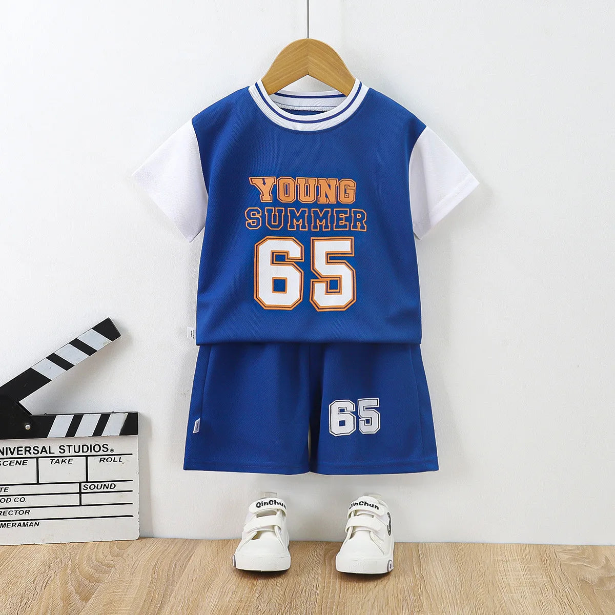 Children Boys 2PCS Clothes Sets Summer Babys Boys Short Sleeve Breathable Basketball T-shirts Shorts Outfit Kids Boys Tracksuits