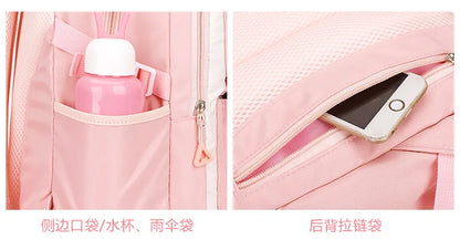 New Anti-splashing High-quality Middle High School Student Schoolbag Girls Large-capacity Burden-reducing Children's Backpack