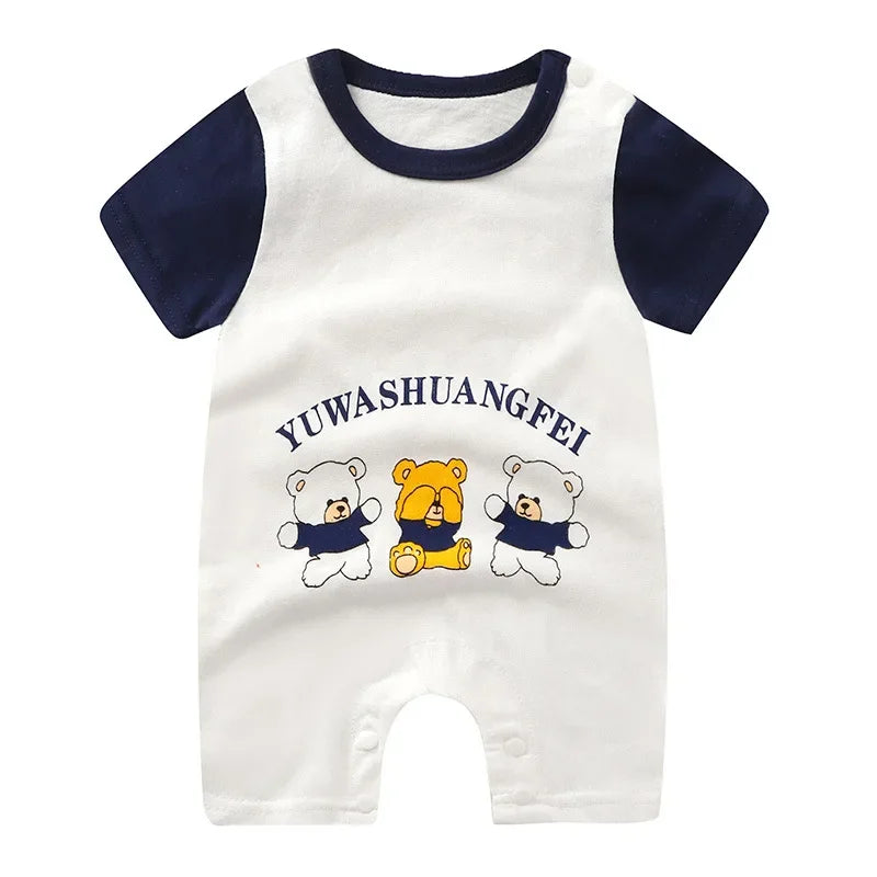 Newborn Baby Boy Clothes Bodysuit For Newborns Summer Romper Baby Girls Clothes Cotton Short Sleeved Jumpsuit