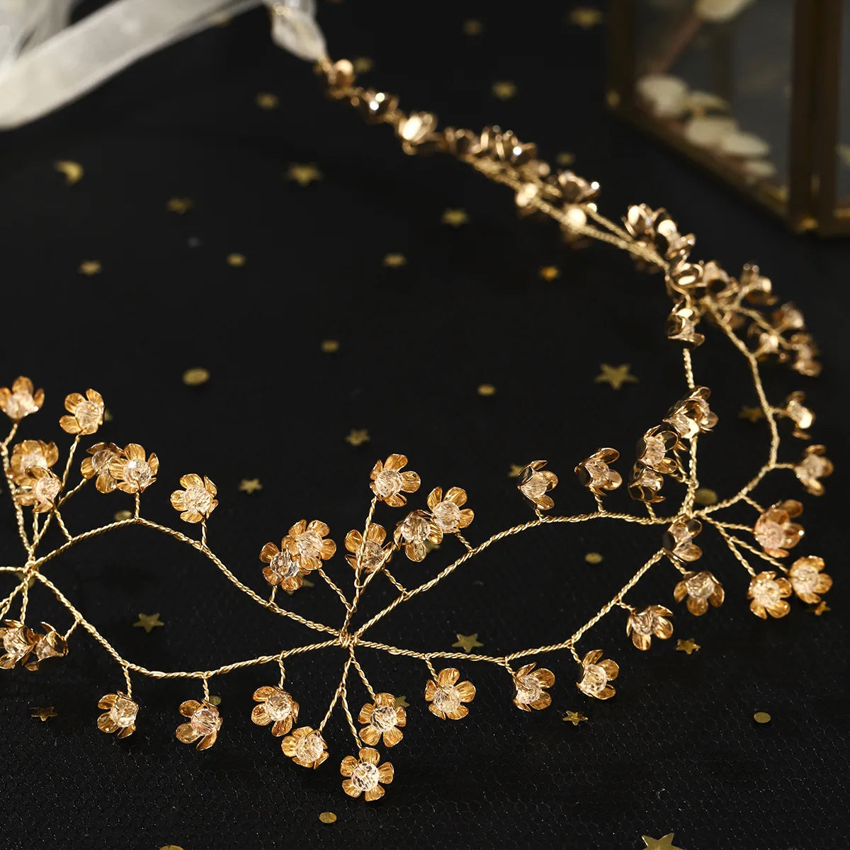 Fashion Bridal Wedding Hair Accessories for Women Girl Flower Hair Jewelry Headpiece Headdress Party Celebration Hair Band Tiara