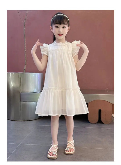 Girls Summer Dresses Solid Color Dress for Girl Sleeveless Children Dresses Casual Style Costumes for Girls 4 6 8 10 11 12 Years