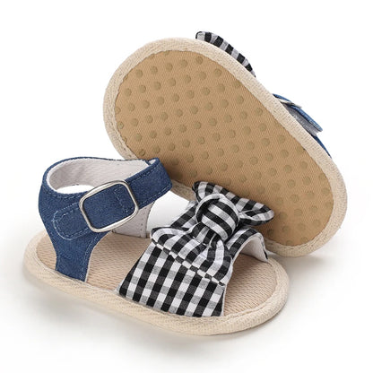 VALEN SINA 0-18M Newborn Baby Girls Summer Shoes Sandals First Walkers Newborn Shoes Casual Soft Sole Sandals Toddler Shoes (Available)