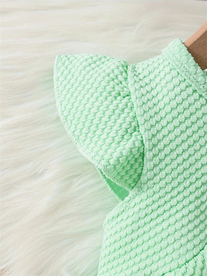 Newborn 2024 Baby Girls Dress Summer Waist Flower Vest Sleeveless Short Top Sweet Girl Lace Mesh Dress