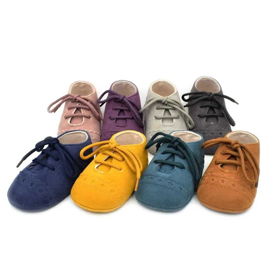 0-2 Years Baby Toddler Shoes Spring Autumn Newborn Soft-soled Warm Lace-up Shoes Baby Boys Girls First Walkers Infant Sneakers