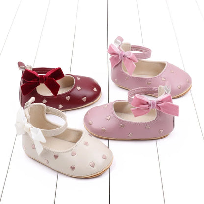 2025 New Baby Girl Shoes Cute Bowknot High Quality PU and TPR Sole Anti-slip Toddler Newborn 0-18 Months Prewalking Sandal
