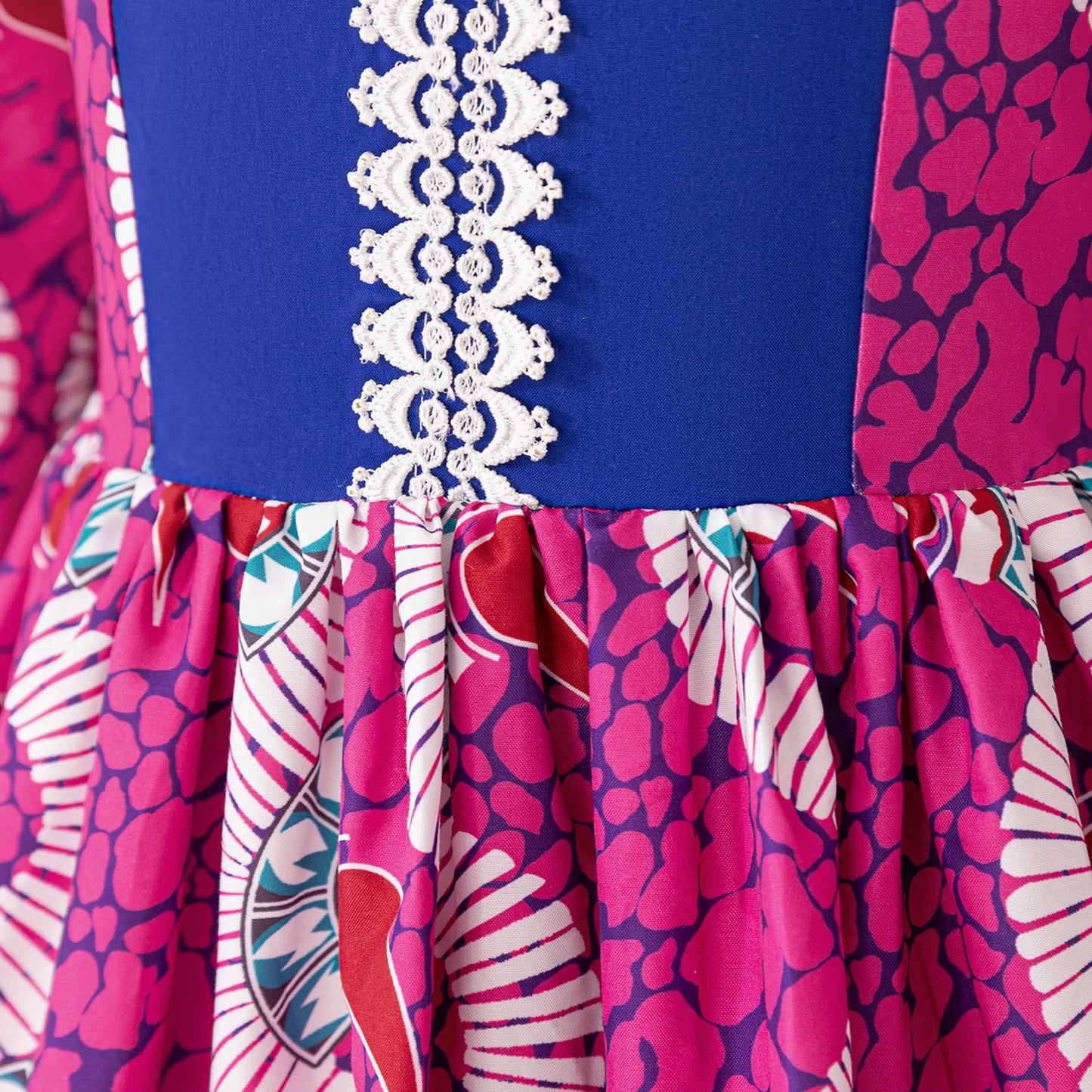 Girl Dress For Eid Arab Muslim Floral Print Long Sleeve Dress For Children Formal Pageant Party Festival Ceremonial Banquet Gown