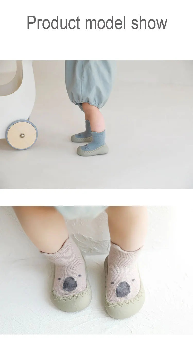 Spring And Summer Baby Shoes Soft Cartoon Baby Floor Socks Non-Slip Toddler Shoes Anti Drop Soft Soled Newborn Shoes