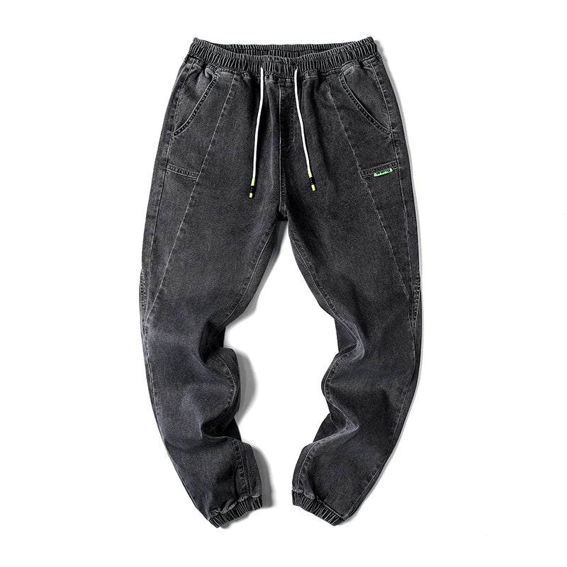 Men Outdoor Workwear Style Stretch Cuffed Tapered Pants Summer Autumn Comfortable Versatile Casual Harem Long Pants Plus Size5XL
