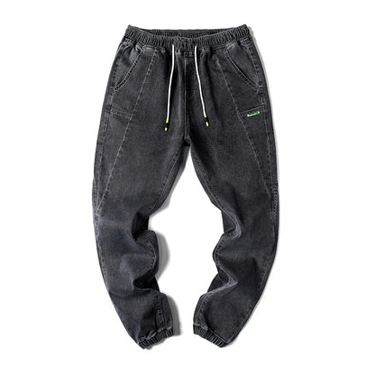 Men Outdoor Workwear Style Stretch Cuffed Tapered Pants Summer Autumn Comfortable Versatile Casual Harem Long Pants Plus Size5XL