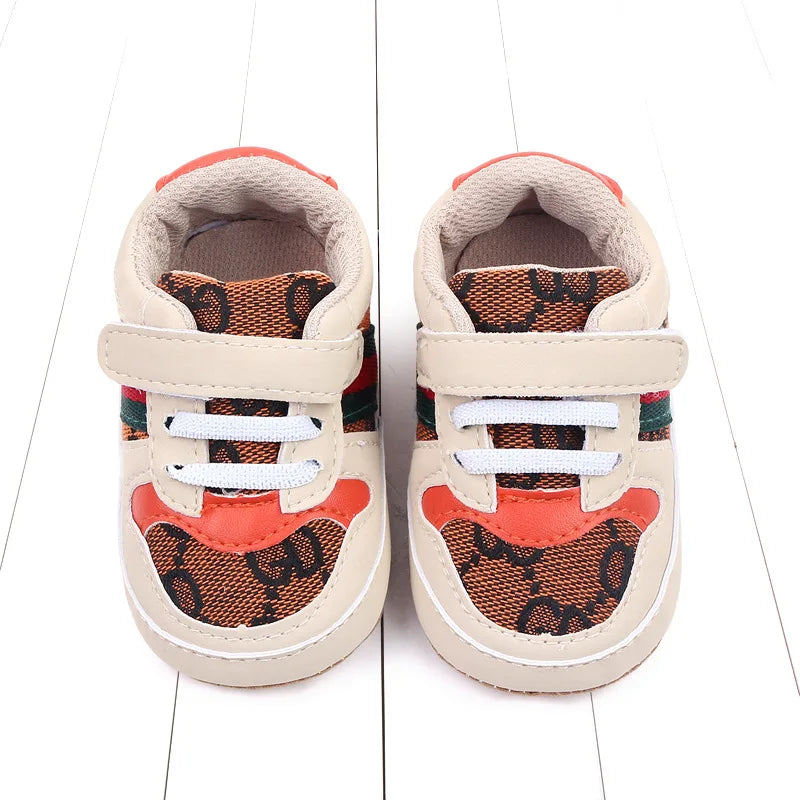 Newborn Infant Girls and Boys Sneakers Recreational Baptism Non-Slip Walking Shoes Fashionable 0-18M Casual Sports Shoes